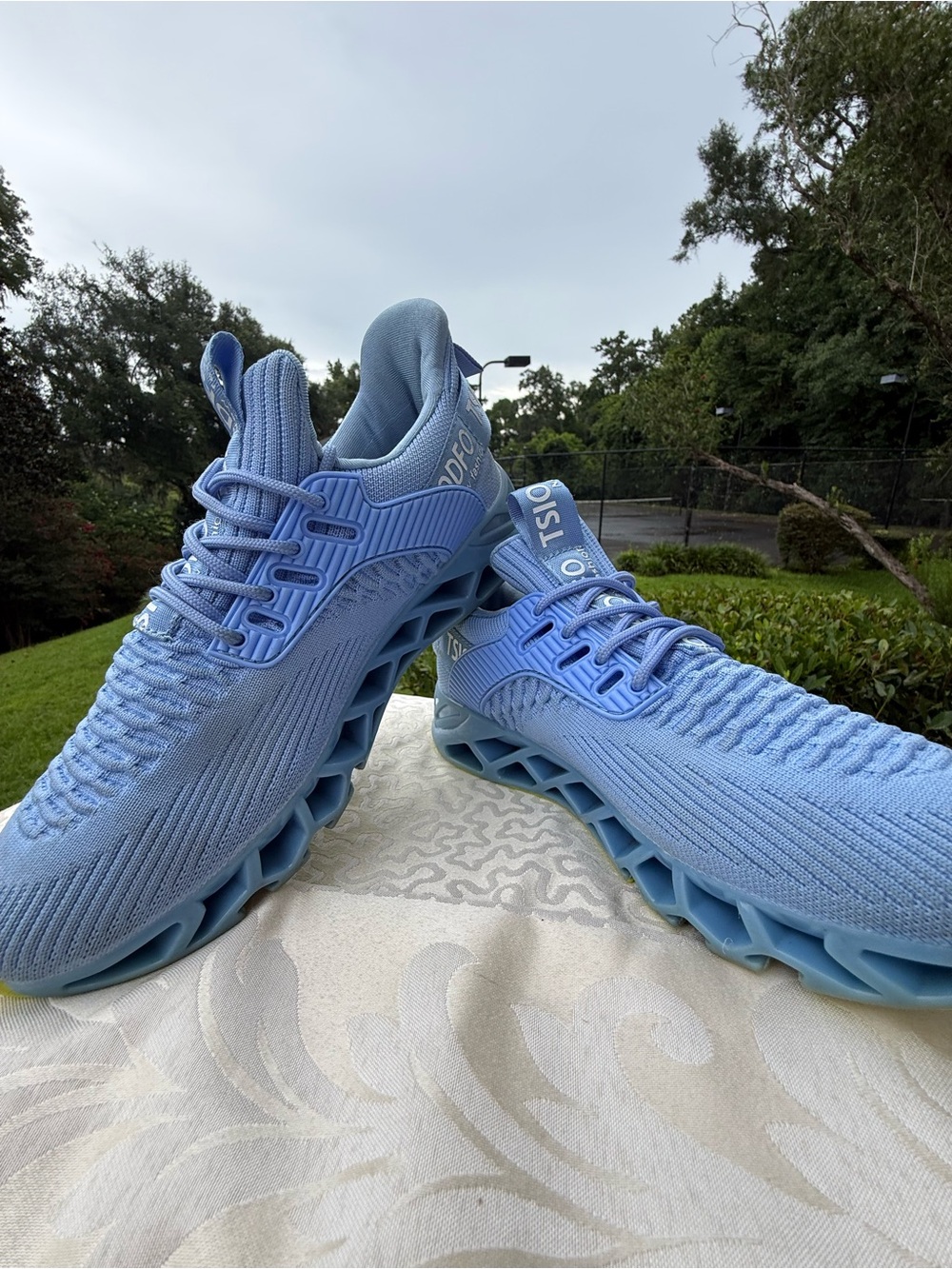 🩵TSIODFO Women’s Blue Knit Athletic Sneakers Walking Running Shoes